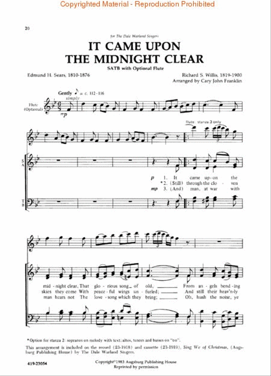 The Dale Warland Christmas Editions (Vol. II) 4-Part scores gallery preview page 2