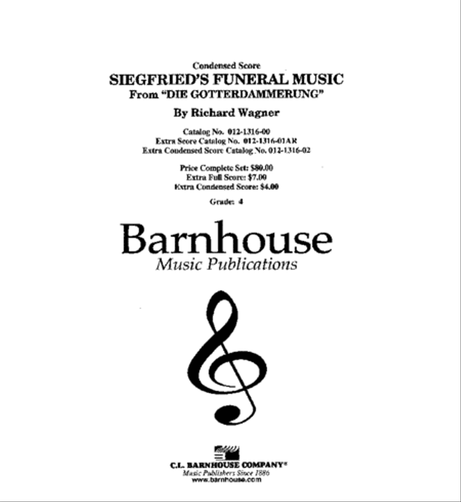 Siegfried's Funeral Music Concert Band scores gallery preview page 2