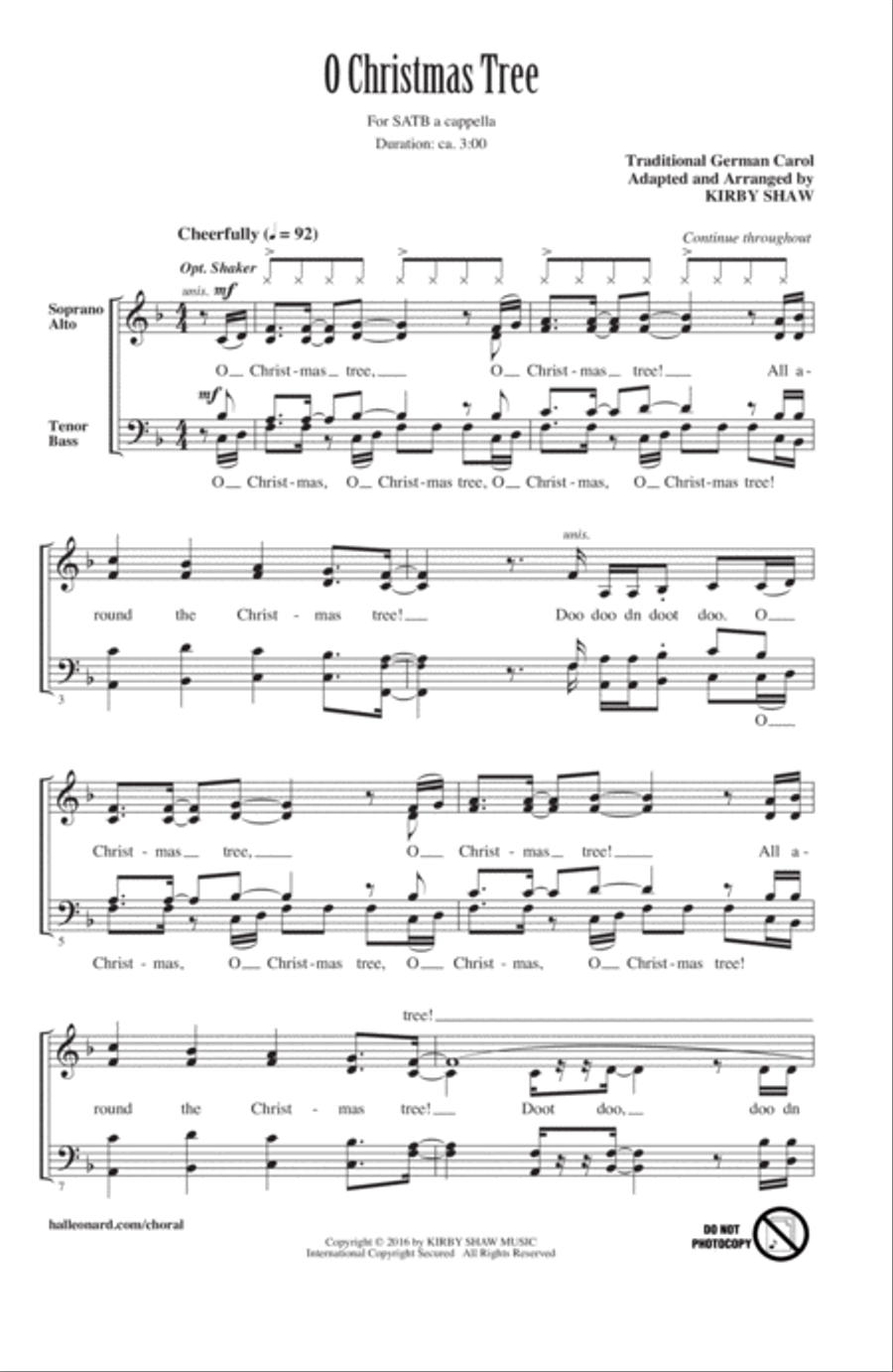 O Christmas Tree O Christmas Tree 4-Part scores gallery preview page 1