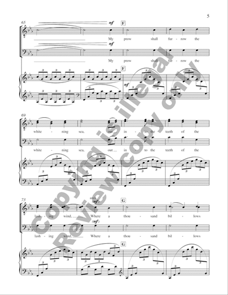 Three Days by the Sea: Down to the Sea TTBB scores gallery preview page 11