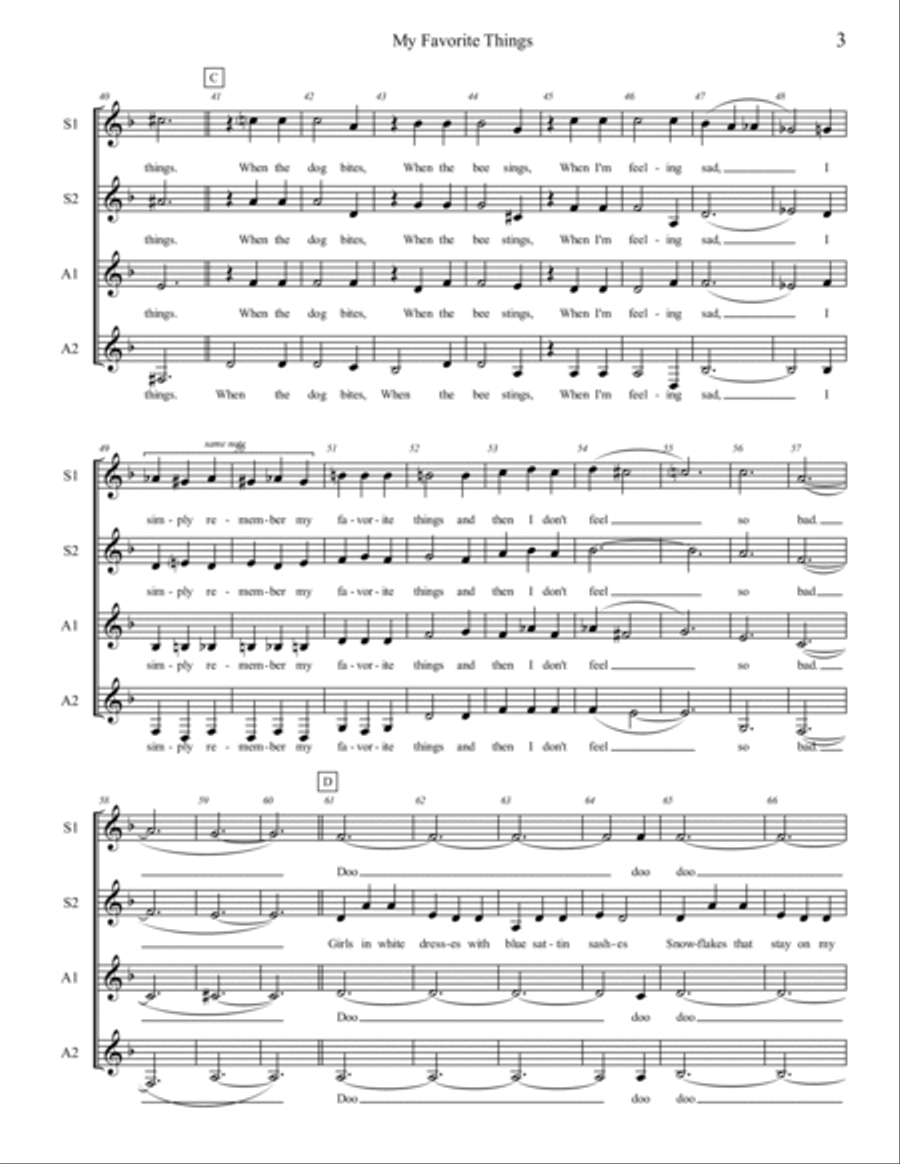 My Favorite Things SSAA scores gallery preview page 3