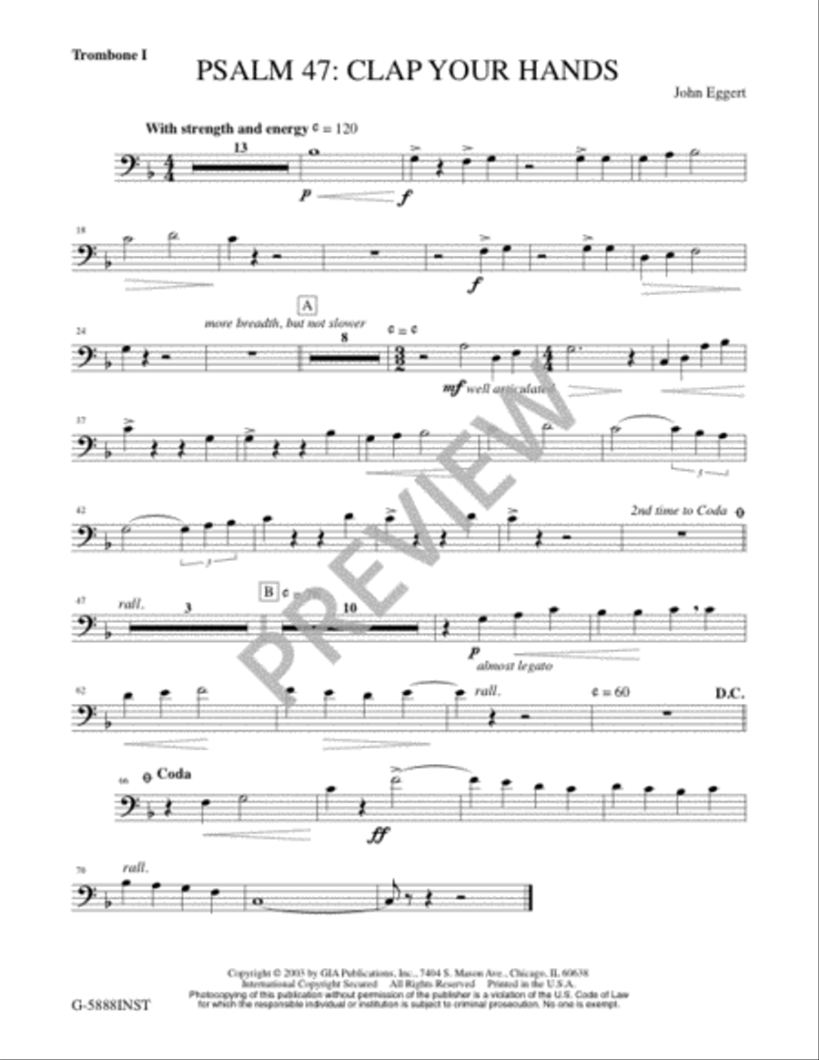 Psalm 47: Clap Your Hands - Full Score and Parts 4-Part scores gallery preview page 7