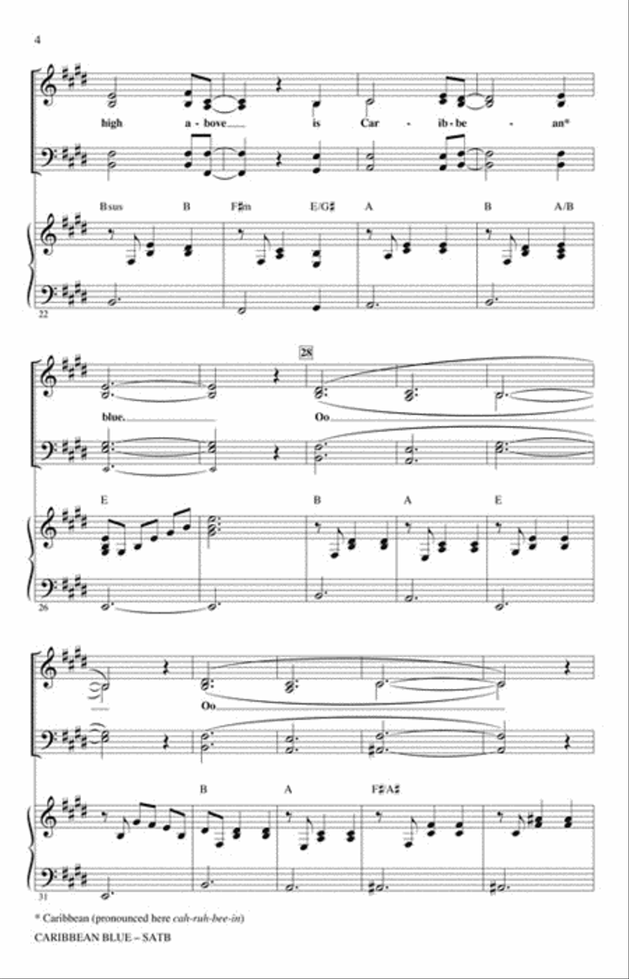 Caribbean Blue 4-Part scores gallery preview page 3