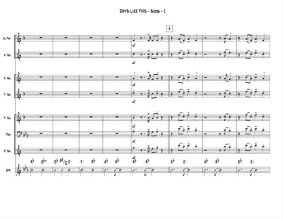 Days Like This Tenor Saxophone scores gallery preview page 2
