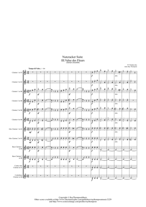 Tchaikovsky: Casse-Noisette (Nutcracker Suite) Valse des Fleurs Dance of Flowers - clarinet ensemble