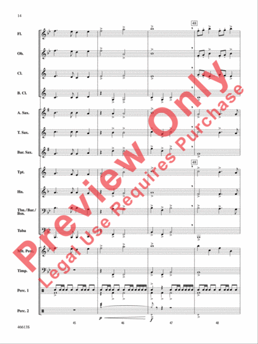 Joy! A Holiday Fanfare Concert Band scores gallery preview page 15