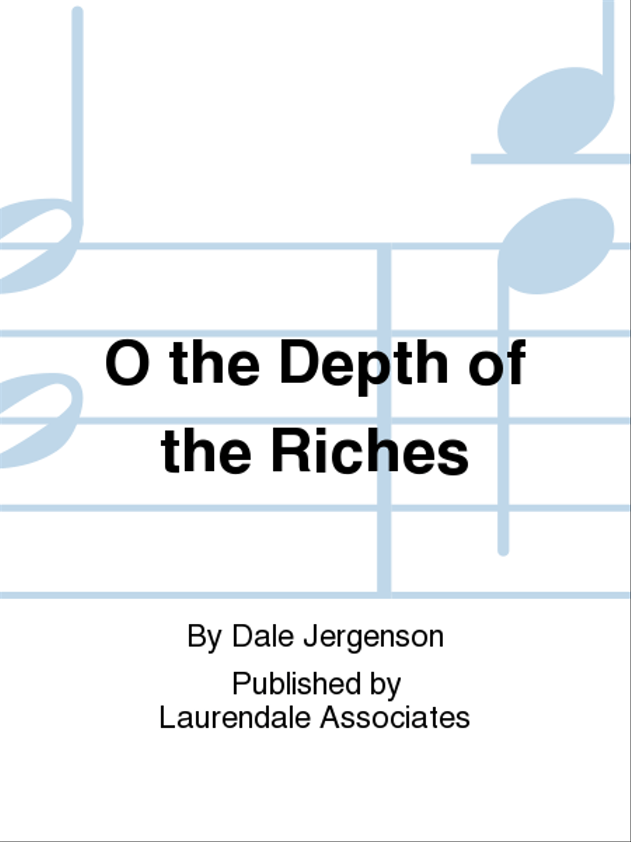 O the Depth of the Riches 4-Part scores gallery preview page 1