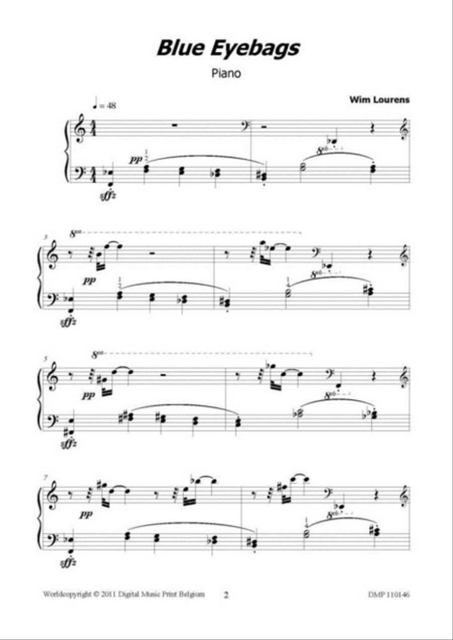 Blue Eyebags Piano Solo scores gallery preview page 2