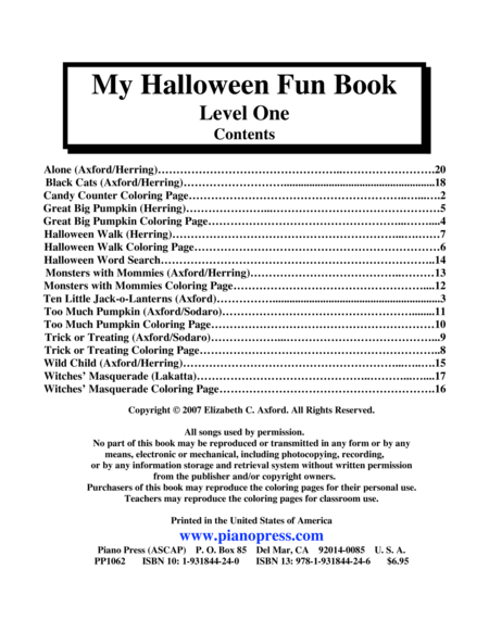 My Halloween Fun Book Level One