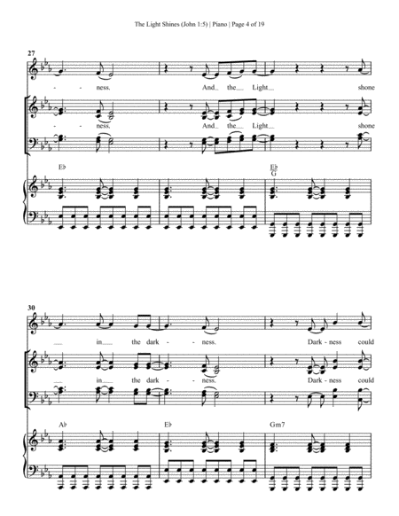The Light Shines [John 1:5] (Anthem) - Piano Accompaniment image number null