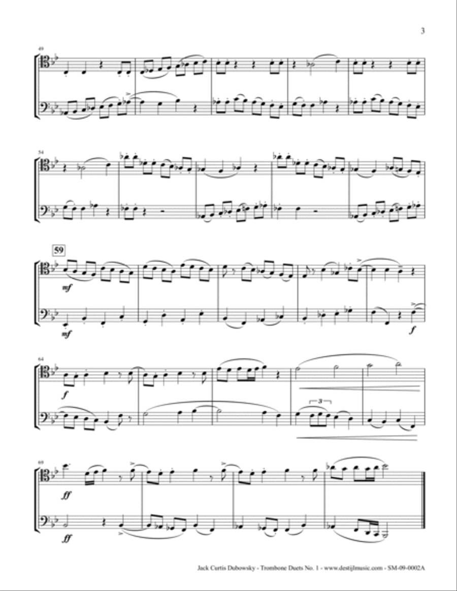 Trombone Duets No. 1 Brass Duet scores gallery preview page 5