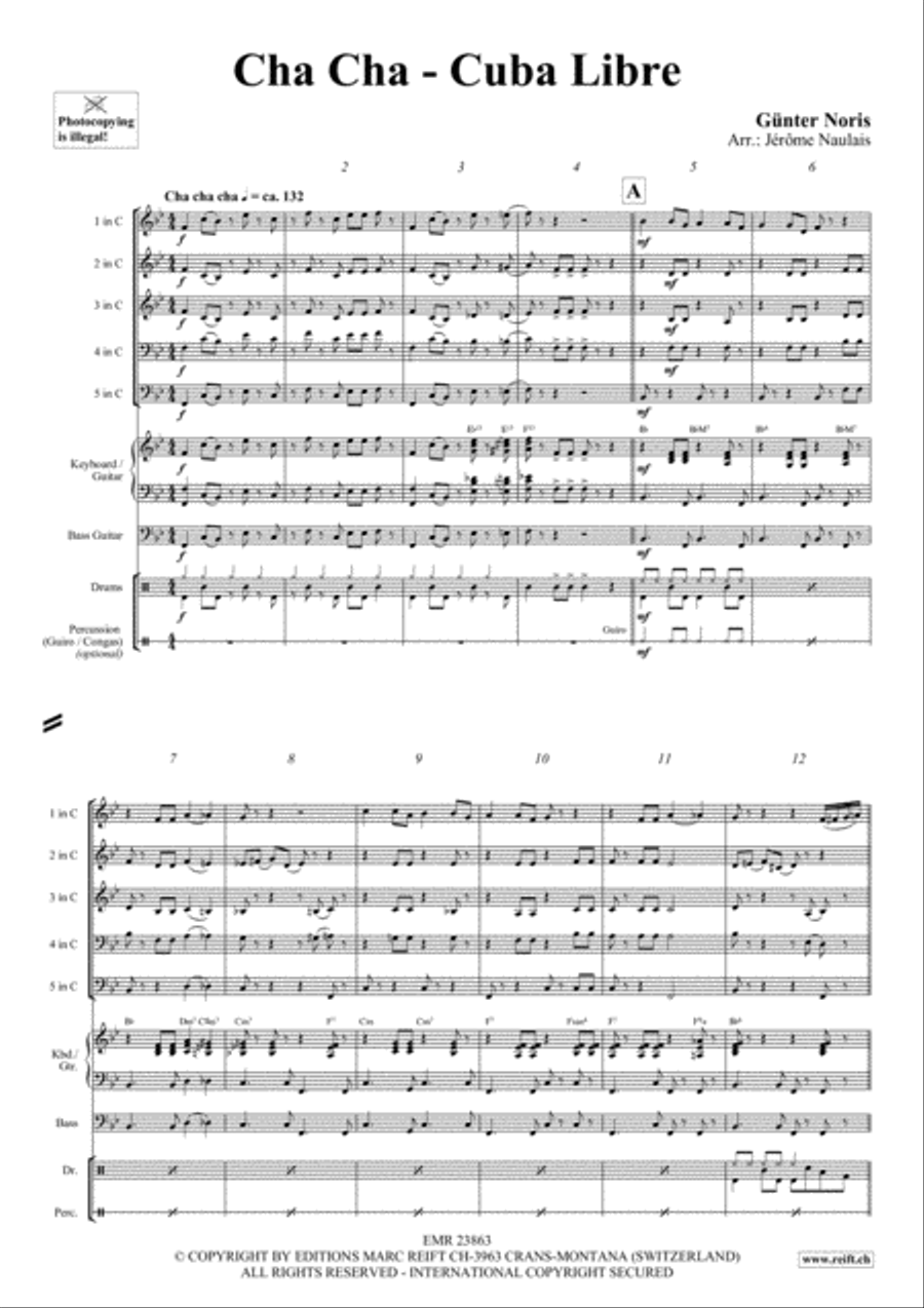 Cha Cha - Cuba Libre Brass Ensemble scores gallery preview page 3