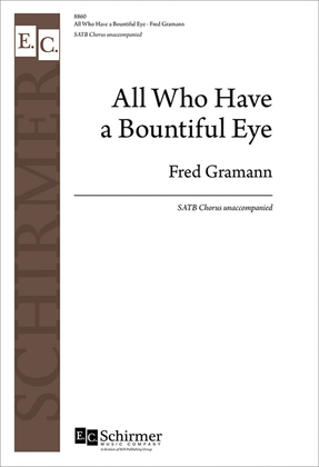 Book cover for All Who Have a Bountiful Eye