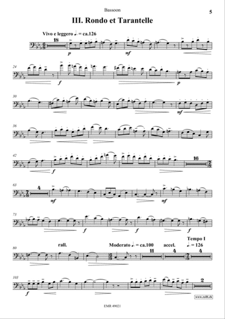 Concertino Bassoon Solo scores gallery preview page 6