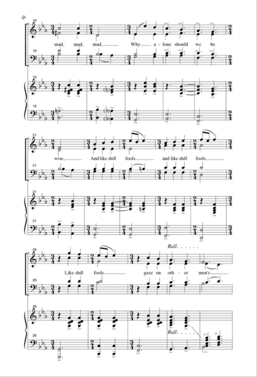 Come Let's Be Merry 4-Part scores gallery preview page 2