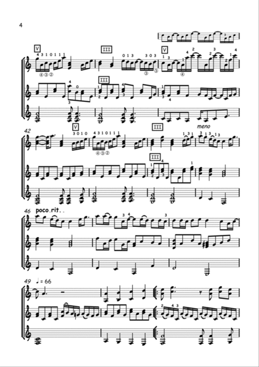 People Help The People Guitar Ensemble scores gallery preview page 4