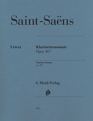 Book cover for Clarinet Sonata, Op. 167