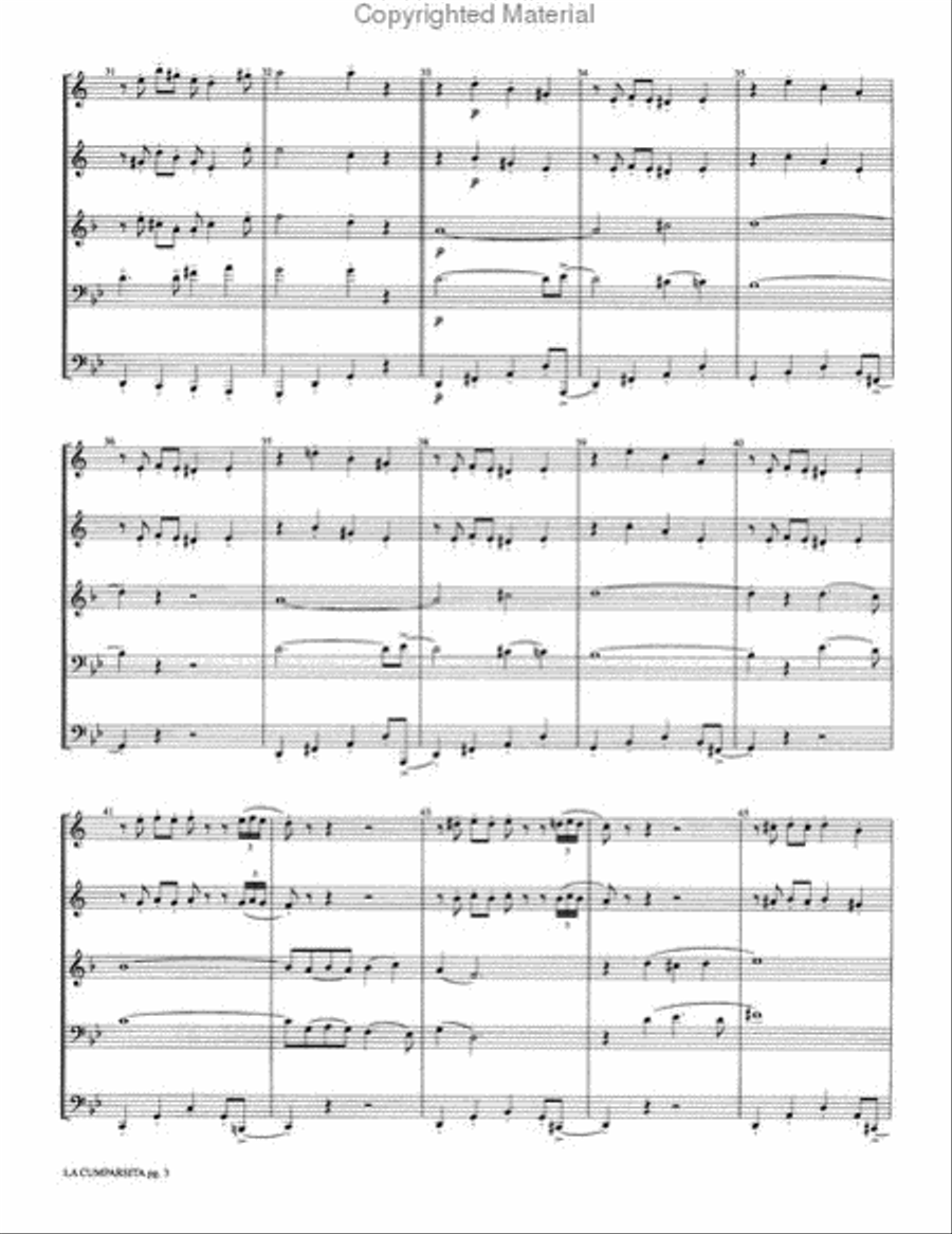 La Cumparsita Tango La Cumparsita Tango Brass Quintet scores gallery preview page 3