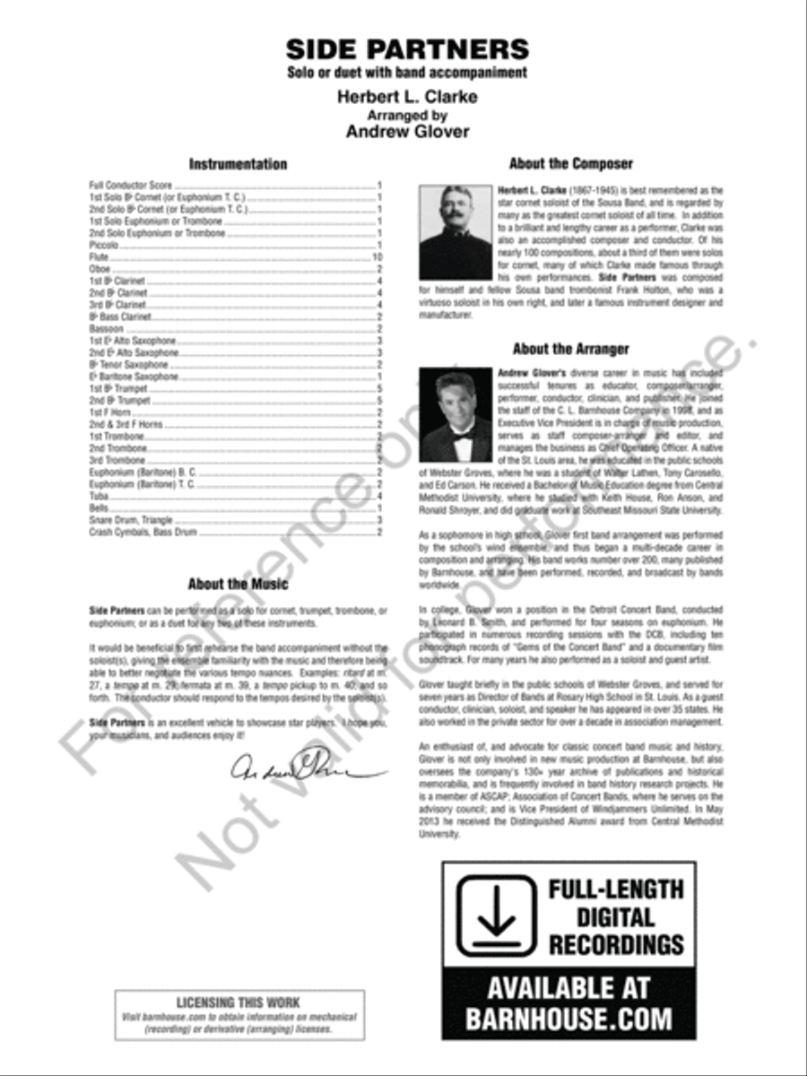 Side Partners Concert Band scores gallery preview page 3