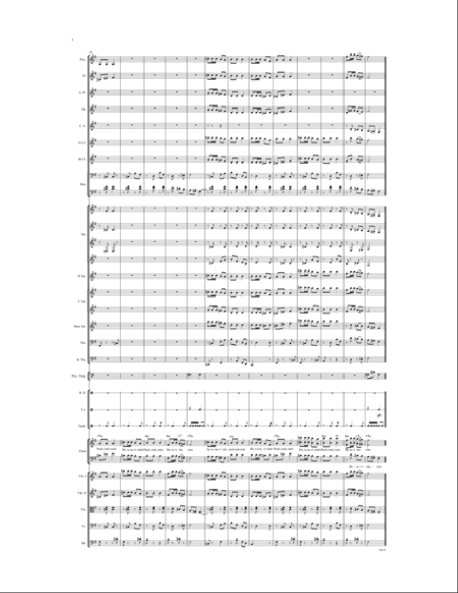 Chag Purim full orchestra arrangement 4-Part scores gallery preview page 4