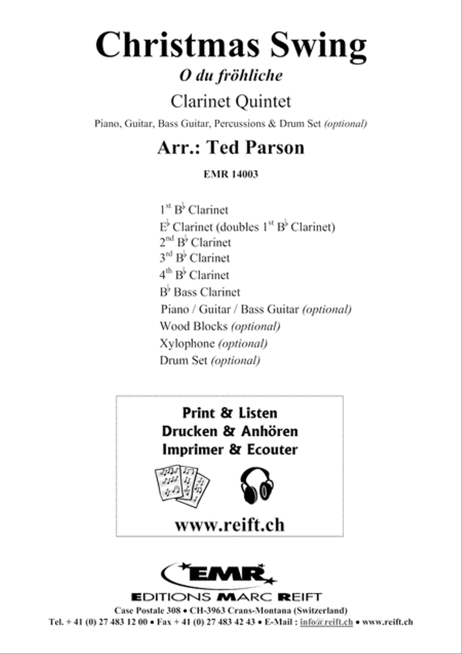 Christmas Swing Clarinet Quintet scores gallery preview page 2