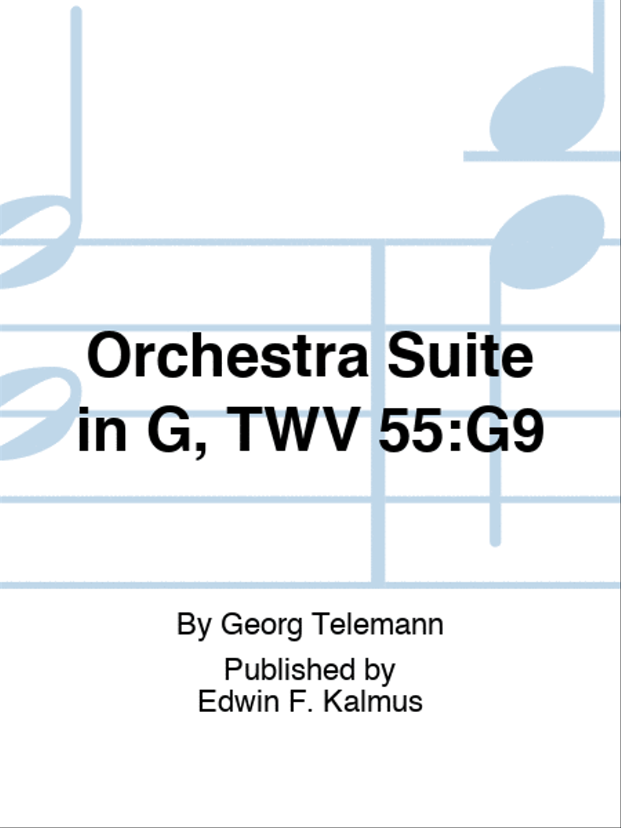 Orchestra Suite in G, TWV 55:G9 Orchestra scores gallery preview page 1