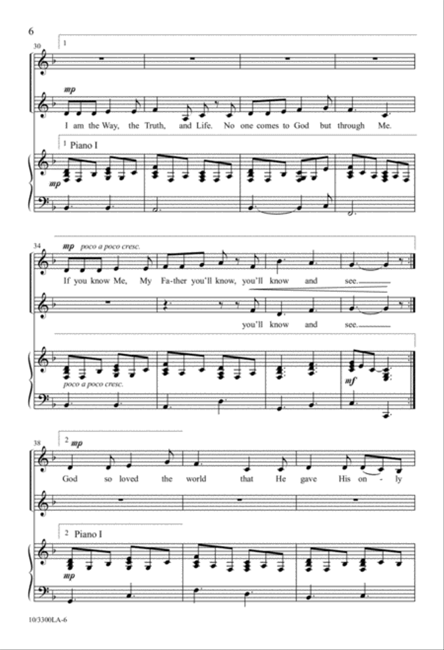 I Have Come 2-Part scores gallery preview page 7