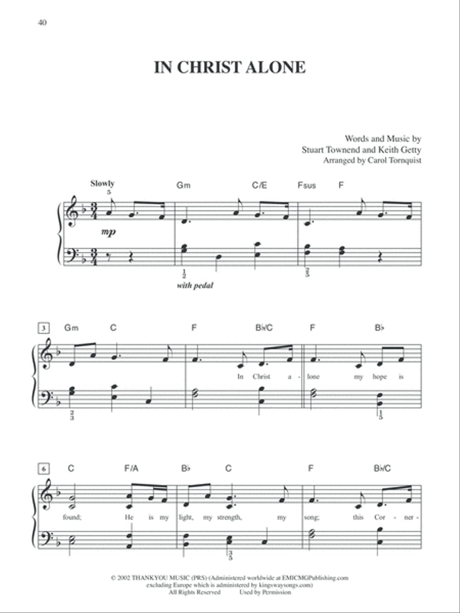 20 Sheet Music Bestsellers -- Christian Hits Easy Piano scores gallery preview page 4