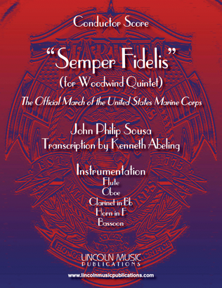 Book cover for March - Semper Fidelis (for Woodwind Quintet)