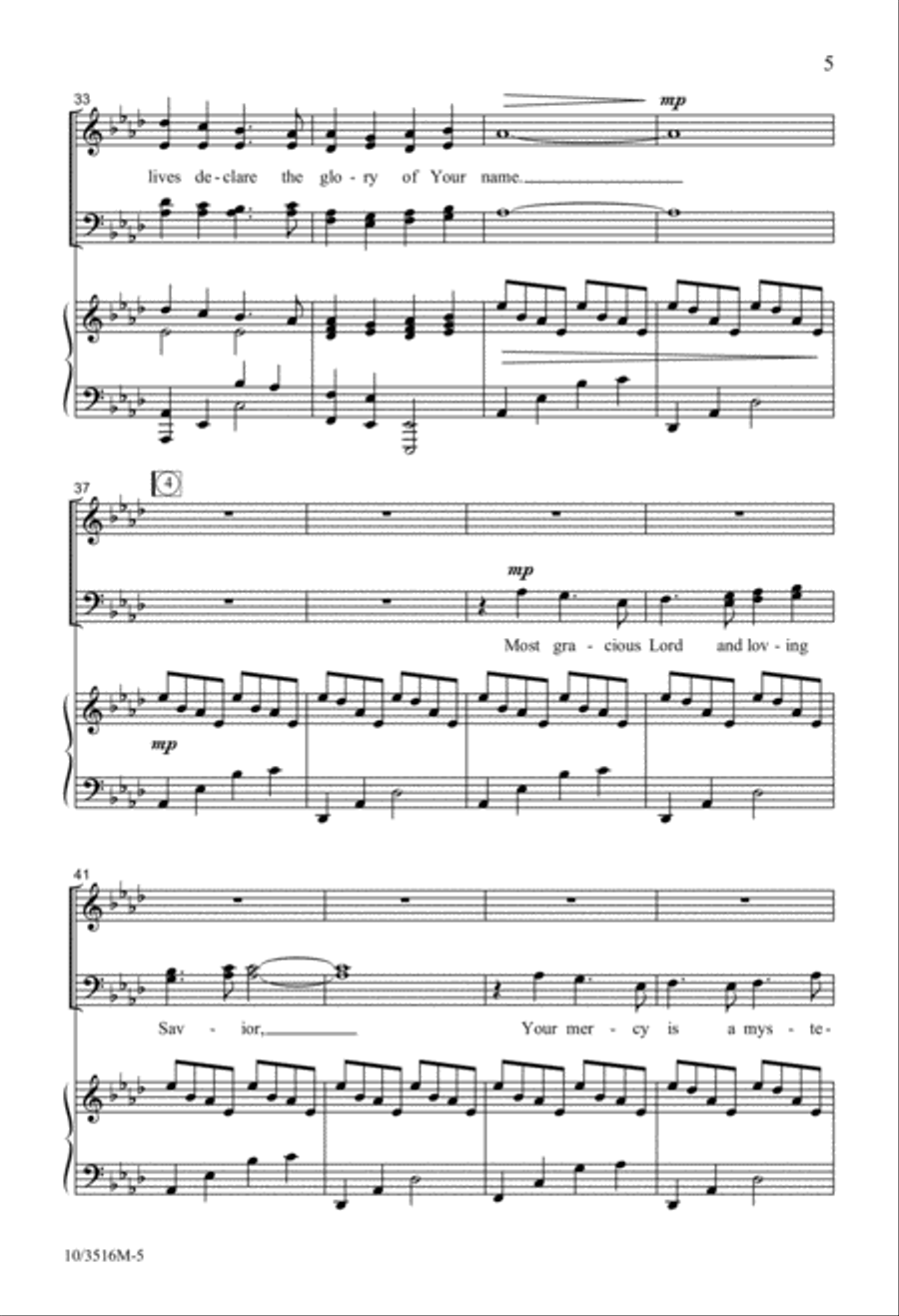 You Are Worthy to Be Praised 4-Part scores gallery preview page 5