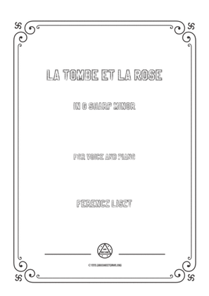 Liszt-La tombe et la rose in g sharp minor,for Voice and Piano