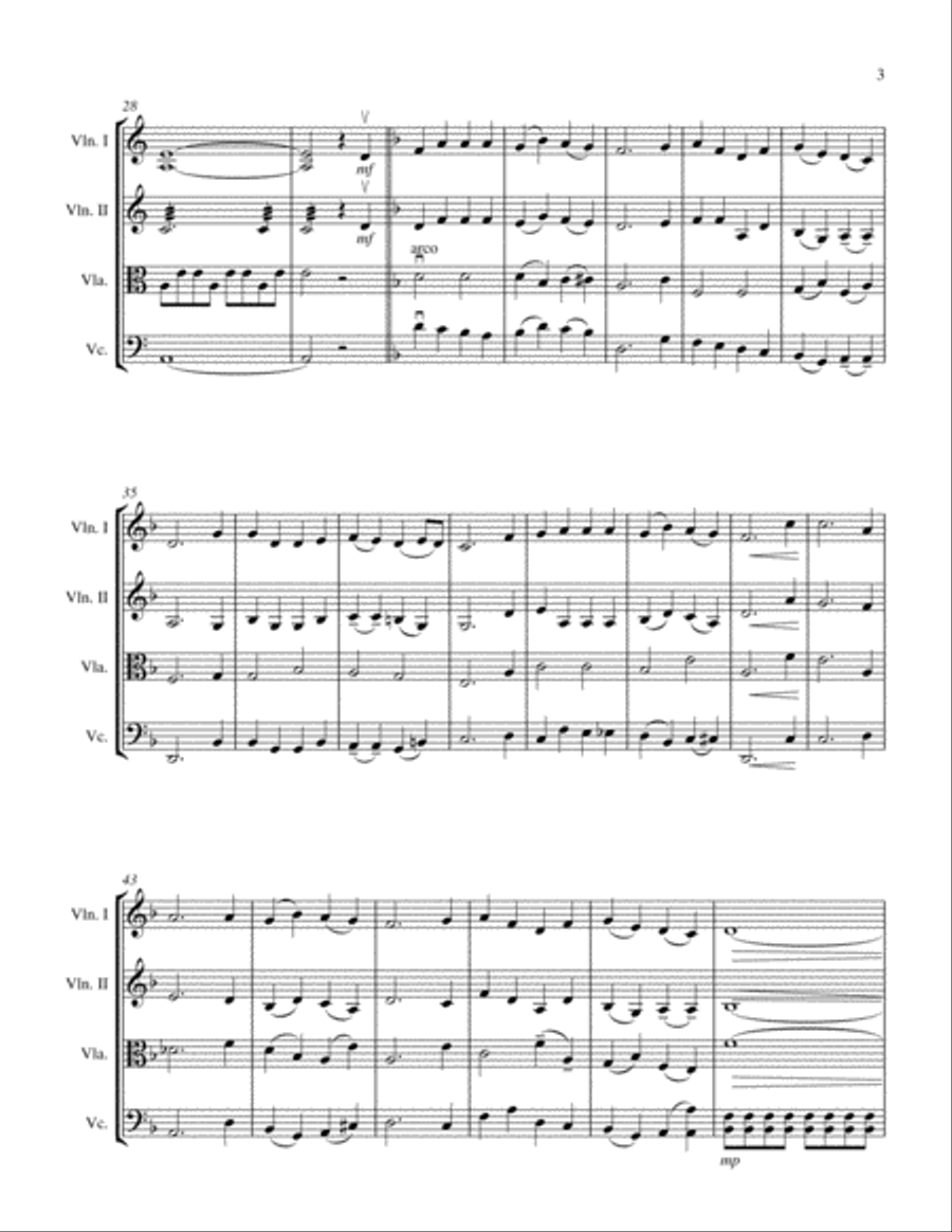 O Come, O Come Emanuel O Come, O Come Emanuel String Quartet scores gallery preview page 3