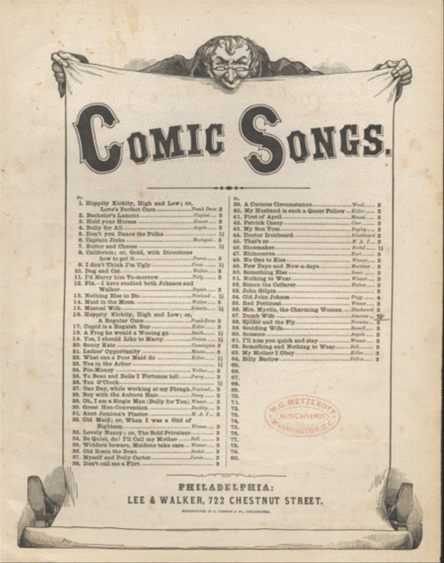 Comic Songs Voice scores gallery preview page 1