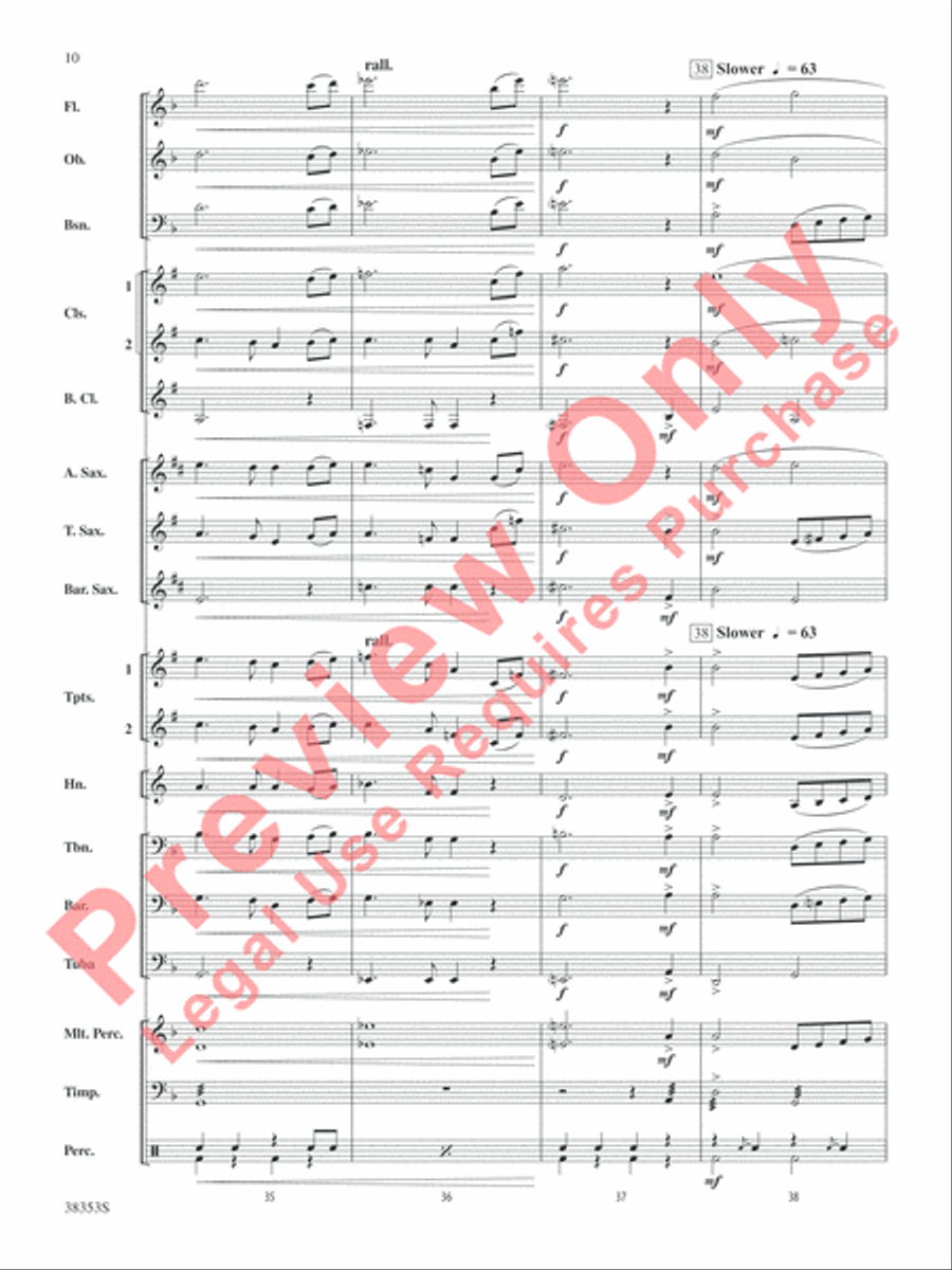 Swan Lake Concert Band scores gallery preview page 11
