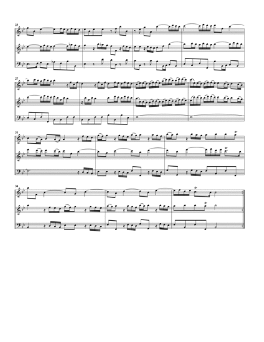 Trio sonata, HWV 384 (arrangement for 3 recorders(AAB)) Recorder scores gallery preview page 6