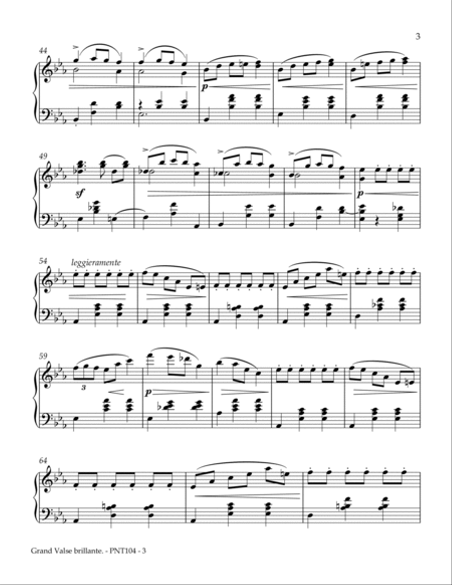 Grand Valse brillante in Eb major, Opus 18 Piano Method scores gallery preview page 3