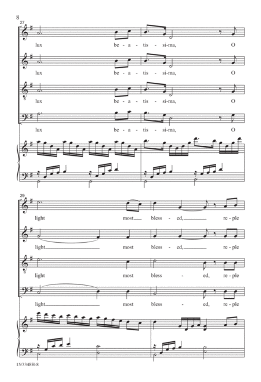 O Lux Beatissima 4-Part scores gallery preview page 8