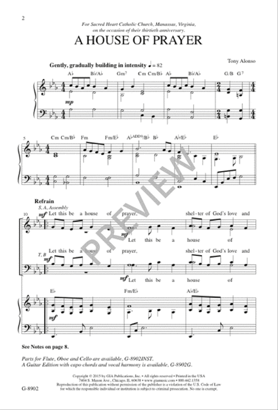 A House of Prayer 4-Part scores gallery preview page 3