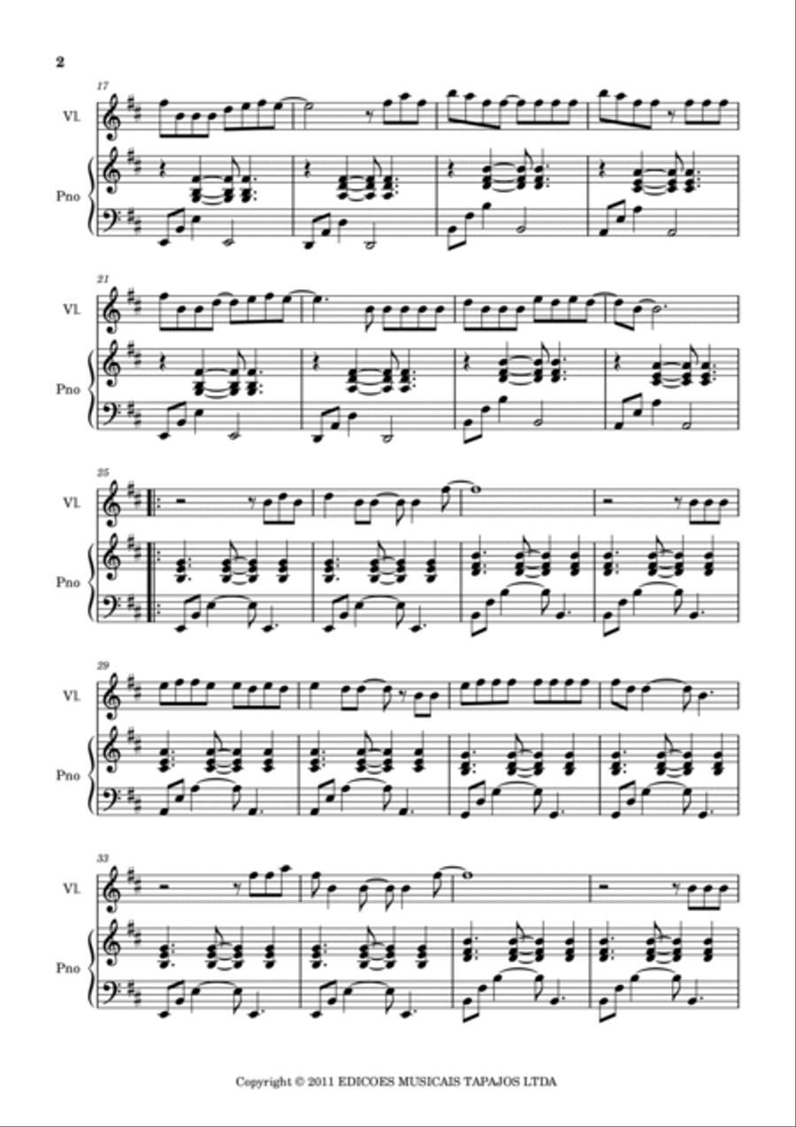 Ceu Azul Ceu Azul Violin Solo scores gallery preview page 2