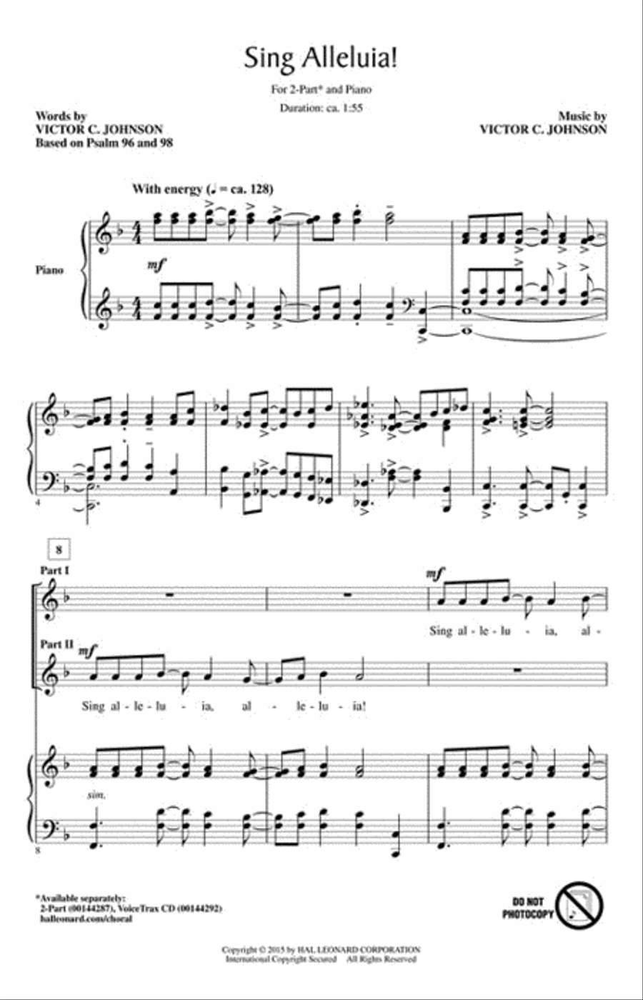 Sing Alleluia! 2-Part scores gallery preview page 2