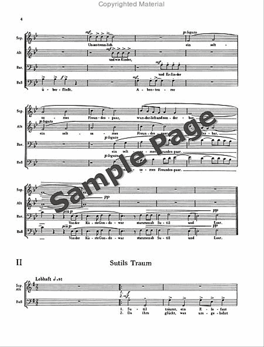Wyttenbach J Sutil+laar Scherzlieder Mixed Choir scores gallery preview page 5