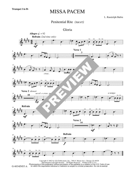 Missa Pacem - Brass Quintet edition