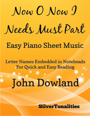 Now O Now I Needs Must Part Easy Piano Sheet Music