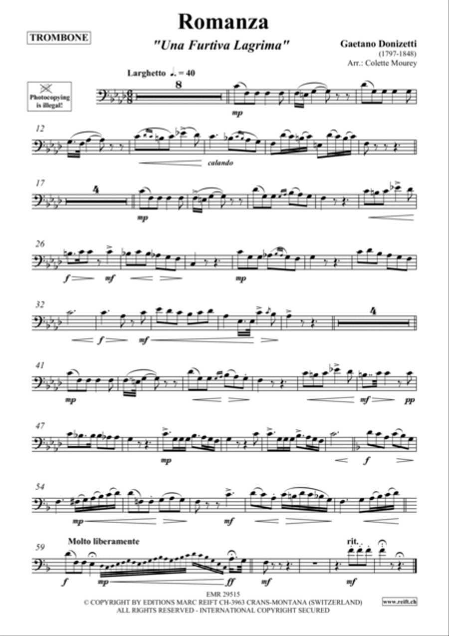 Romanza Trombone scores gallery preview page 2