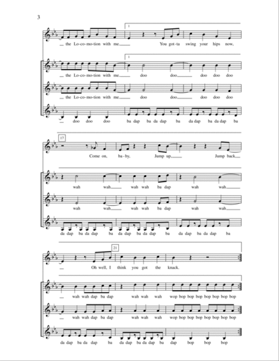 The Loco-Motion The Loco-Motion A Cappella scores gallery preview page 3
