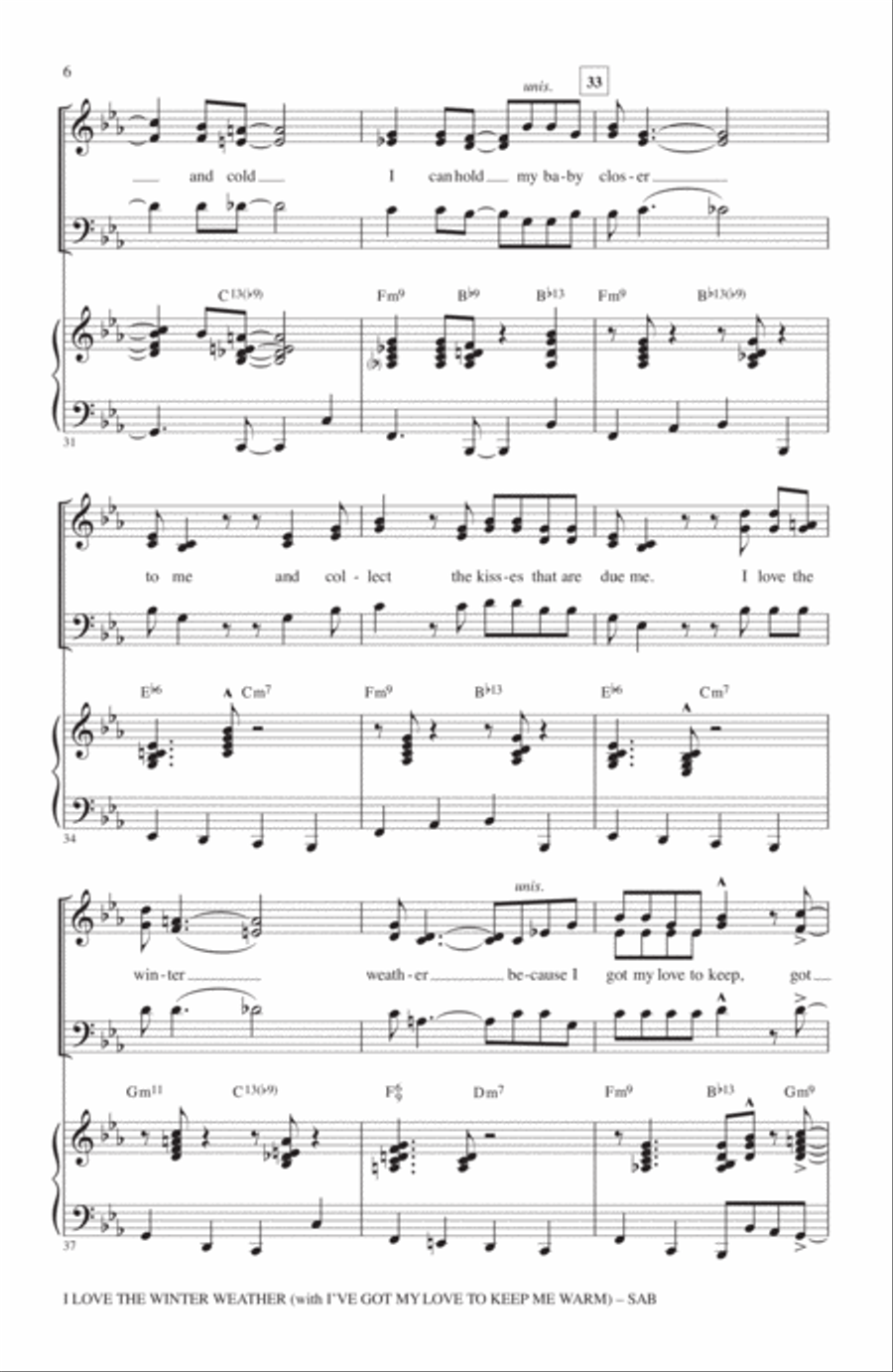 I Love The Winter Weather 3-Part scores gallery preview page 5