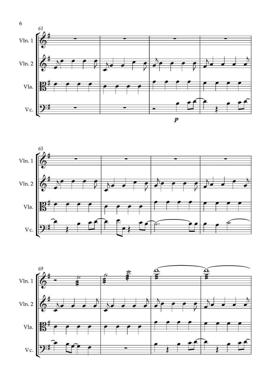 A Million Dreams A Million Dreams String Quartet scores gallery preview page 6