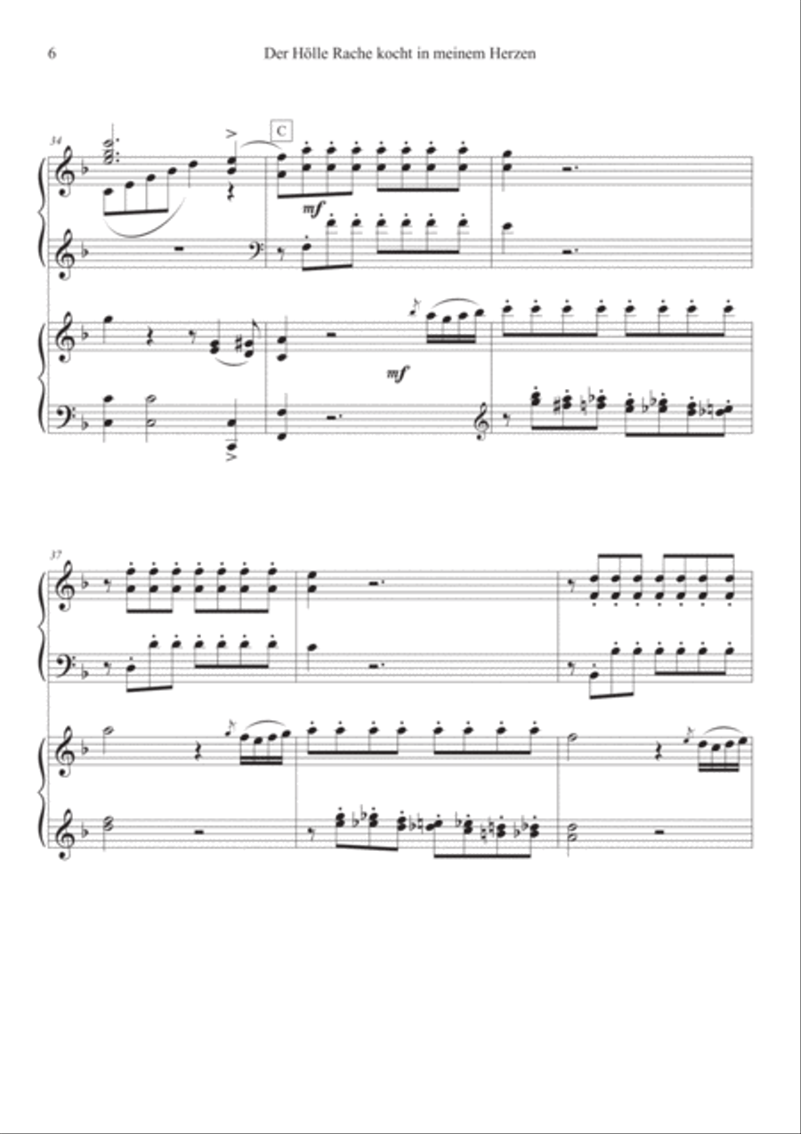 Der Hölle Rache kocht in meinem Herzen Piano scores gallery preview page 6