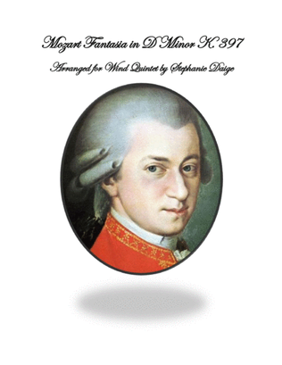 Book cover for Mozart Fantasia in D Minor K. 397 for Woodwind Quintet