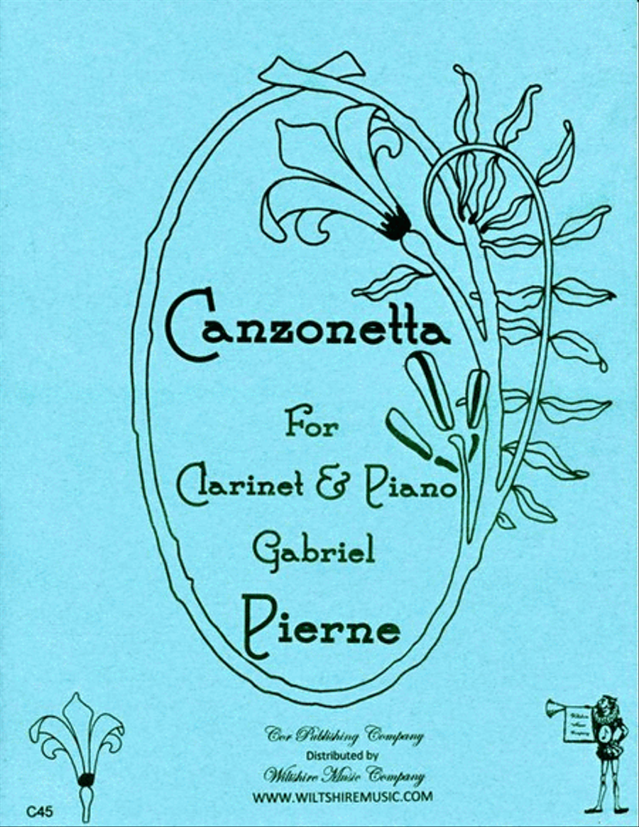 Canzonetta Clarinet Solo scores gallery preview page 1
